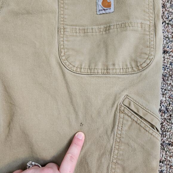 Carhartt khaki utility Relaxed Fit canvas pants 40 x 30 - Picture 8 of 8